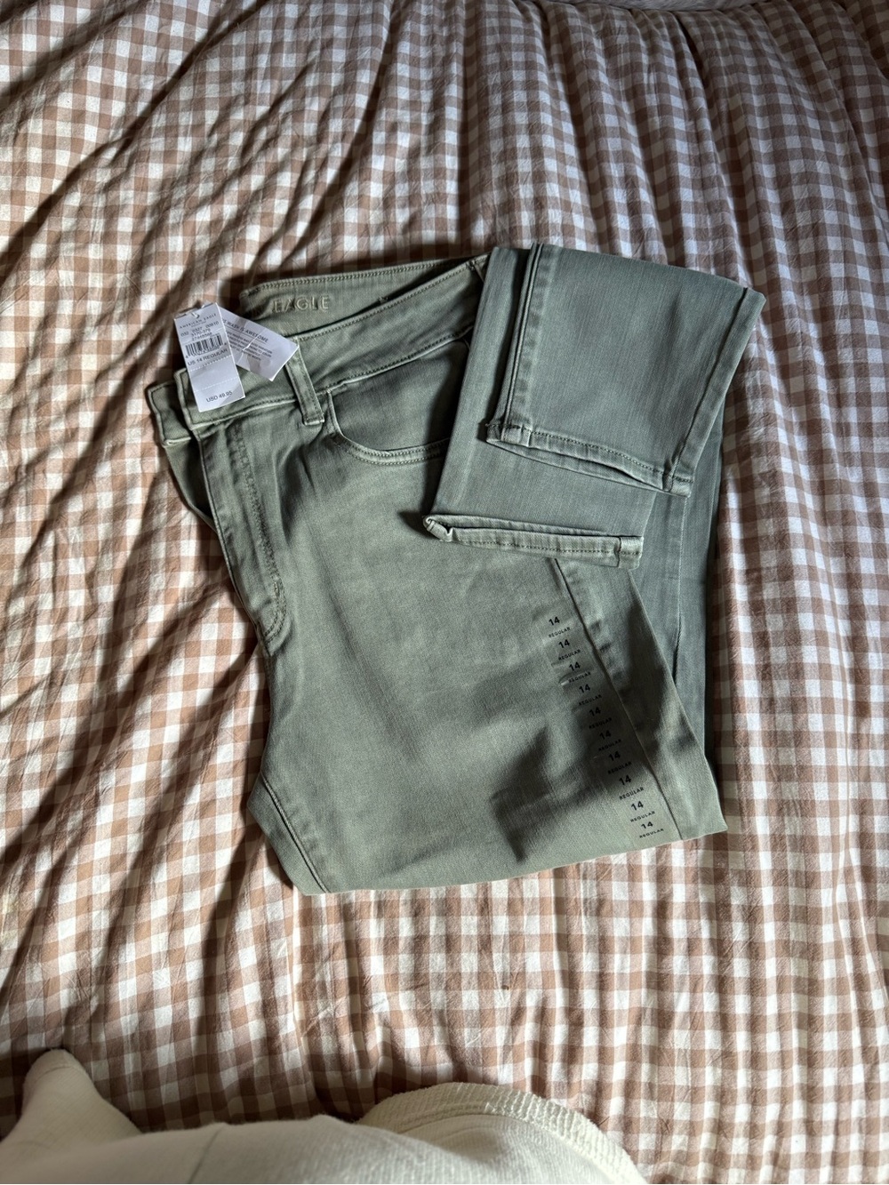 American Eagle Outfitters Olive Green Skinny Jeans